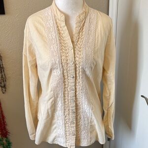 Elegant Peachy Cream Women's Top size S
